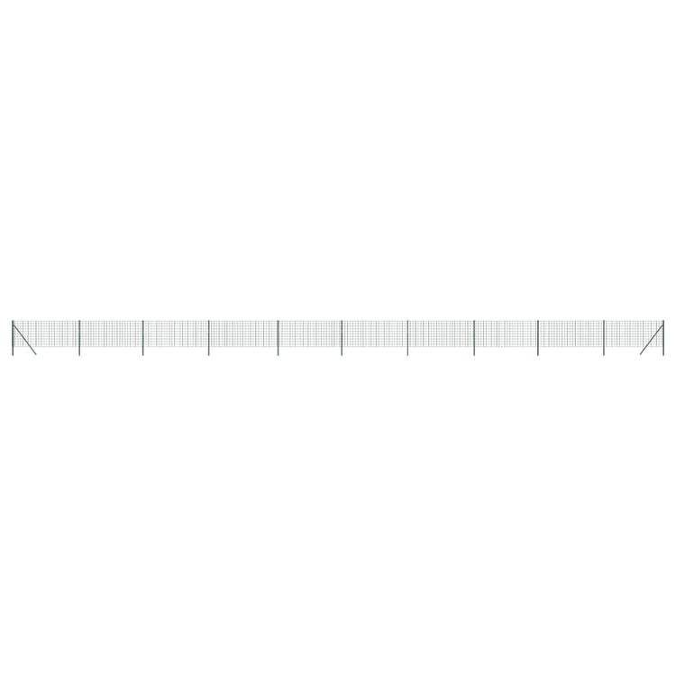 Vidaxl draadgaashek 1,1x25 m gegalvaniseerd staal groen