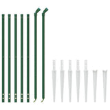 Vidaxl draadgaashek met grondankers 1,1x10 m groen - afbeelding 3