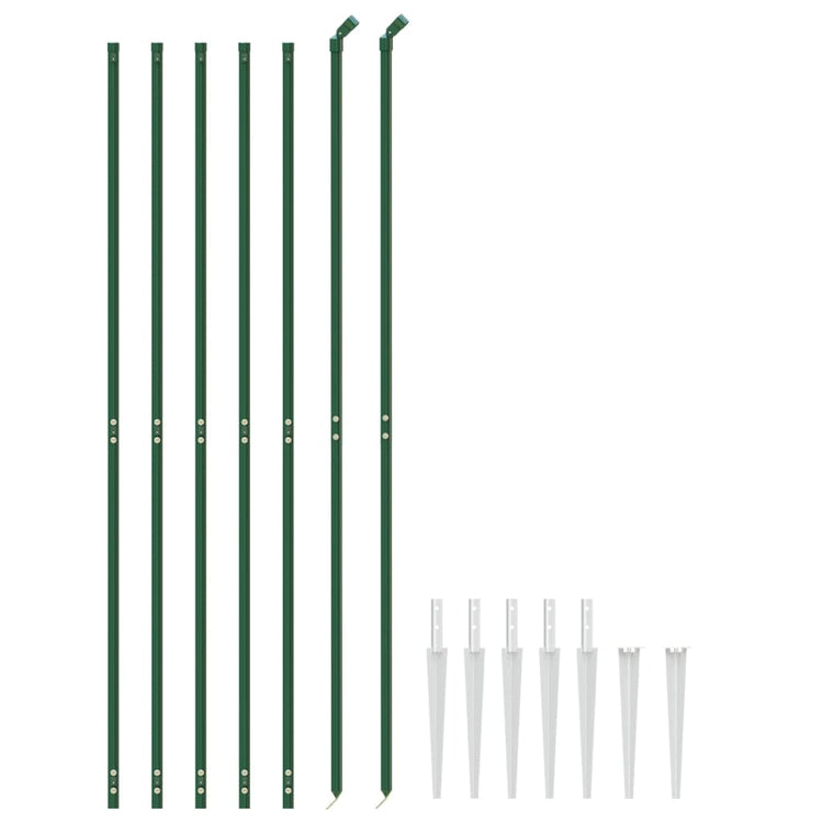 Vidaxl draadgaashek met grondankers 1,4x10 m groen