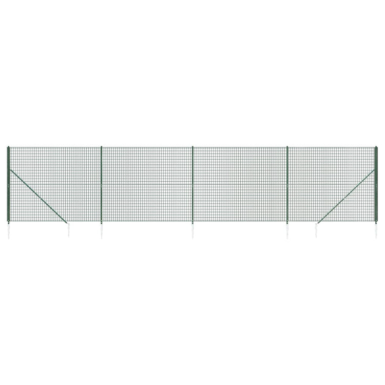 Vidaxl draadgaashek met grondankers 1,8x10 m groen