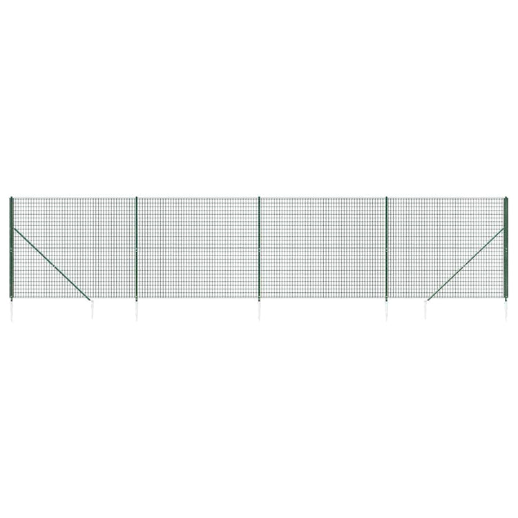 Vidaxl draadgaashek met grondankers 2x10 m groen