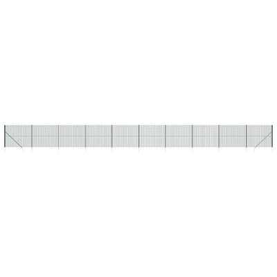 VidaXL Draadgaashek met grondankers 1,4x25 m groen