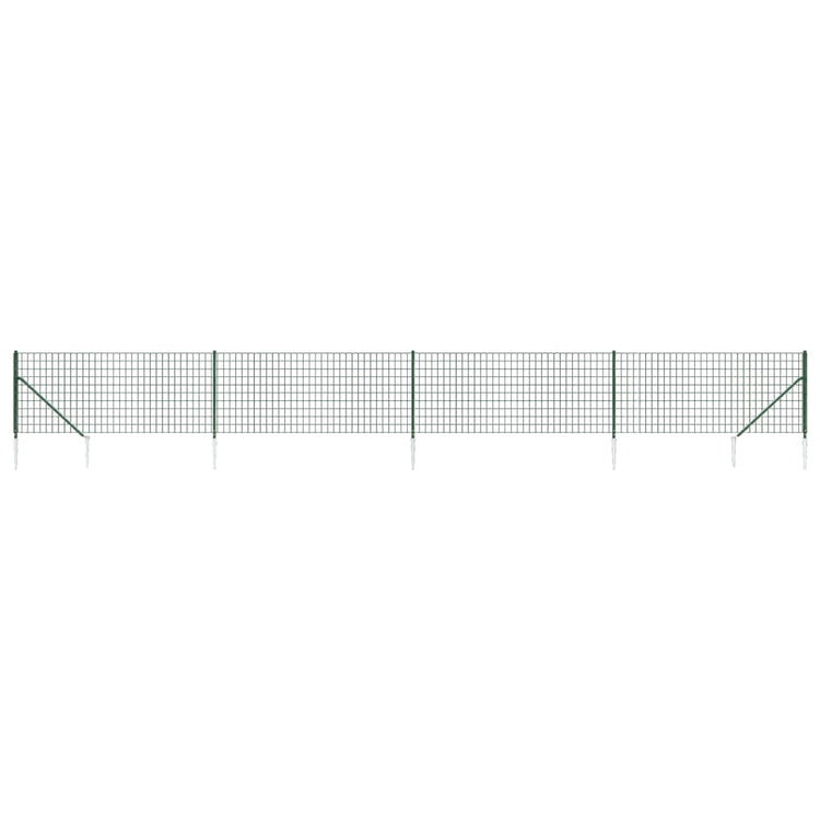 Vidaxl draadgaashek met grondankers 1x10 m groen