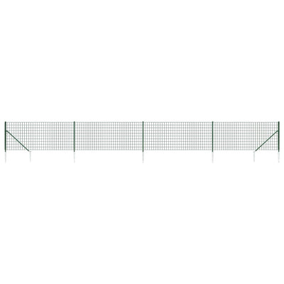 Vidaxl draadgaashek met grondankers 1x10 m groen