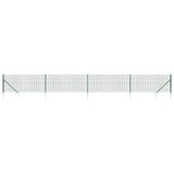 Vidaxl draadgaashek met grondankers 1,1x10 m groen - afbeelding 2