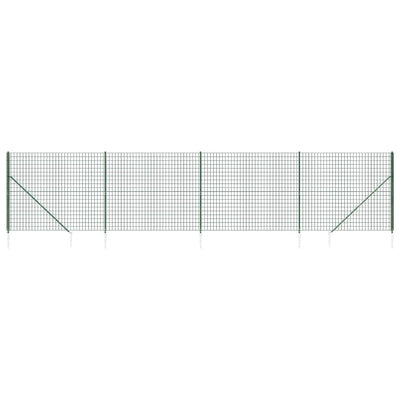 Vidaxl draadgaashek met grondankers 1,8x10 m groen