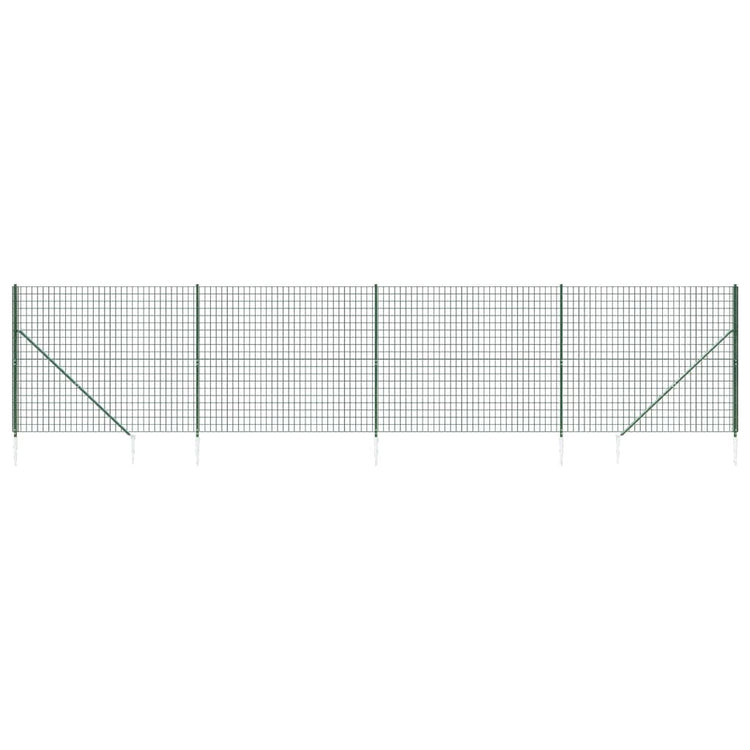 Vidaxl draadgaashek met grondankers 1,8x10 m groen