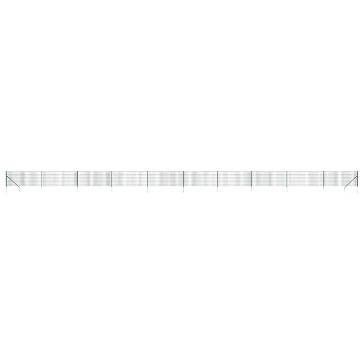 Vidaxl draadgaashek met grondankers 0,8x25 m groen