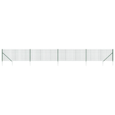 Vidaxl draadgaashek met grondankers 0,8x10 m groen
