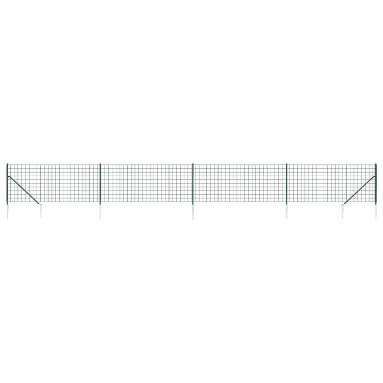 Vidaxl draadgaashek met grondankers 0,8x10 m groen