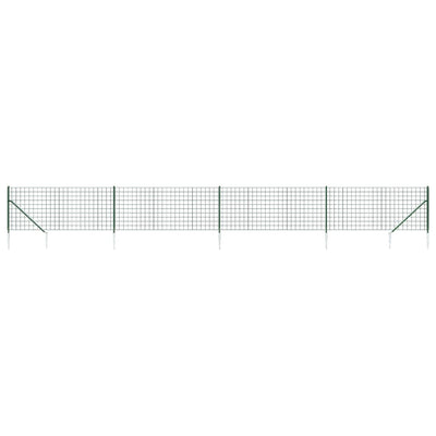 Vidaxl draadgaashek met grondankers 1x10 m groen