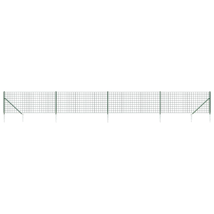 Vidaxl draadgaashek met grondankers 1x10 m groen