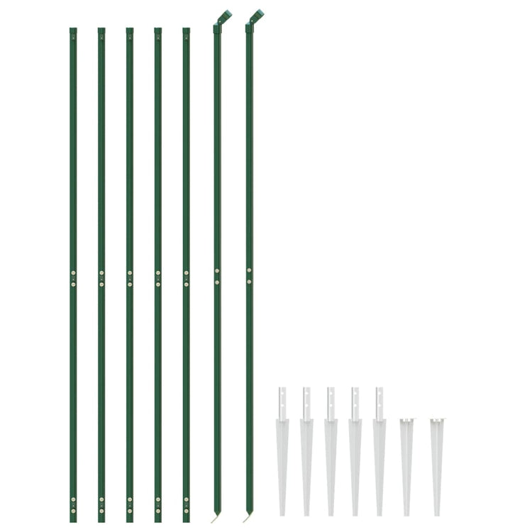 Vidaxl draadgaashek met grondankers 1,6x10 m groen