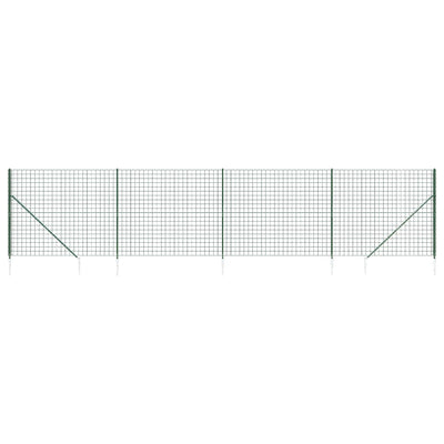 Vidaxl draadgaashek met grondankers 2x10 m groen