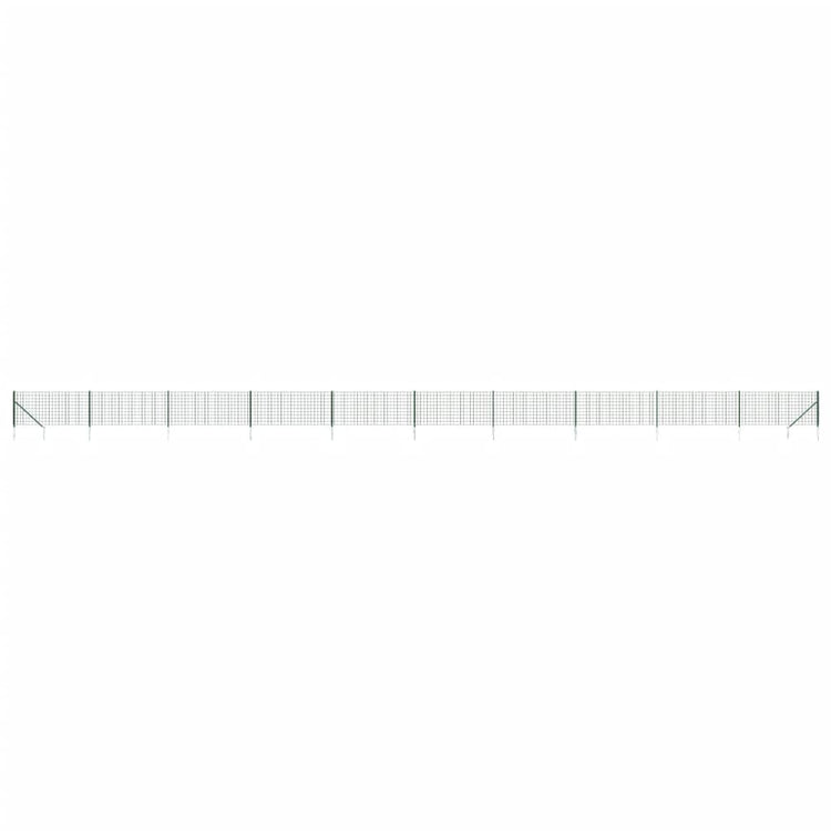 Vidaxl draadgaashek met grondankers 0,8x25 m groen