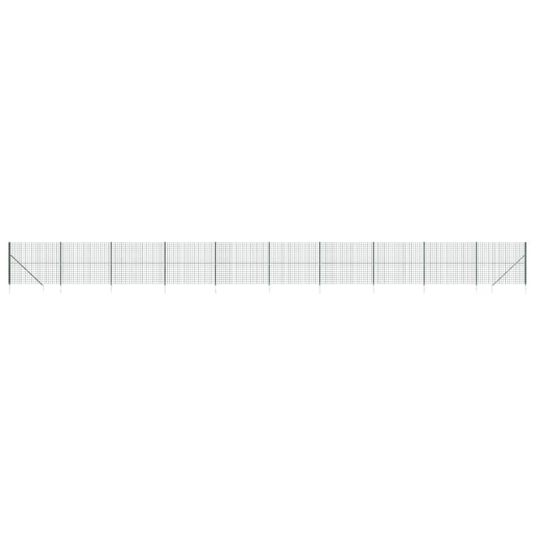 VidaXL Draadgaashek met grondankers 1,6x25 m groen