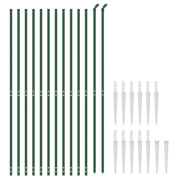 VidaXL Draadgaashek met grondankers 1,8x25 m groen