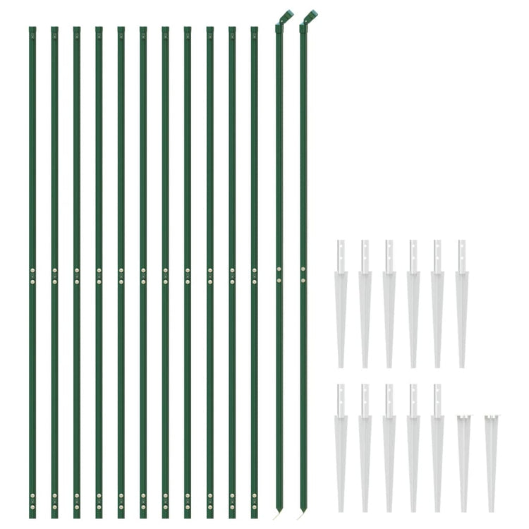 VidaXL Draadgaashek met grondankers 2,2x25 m groen