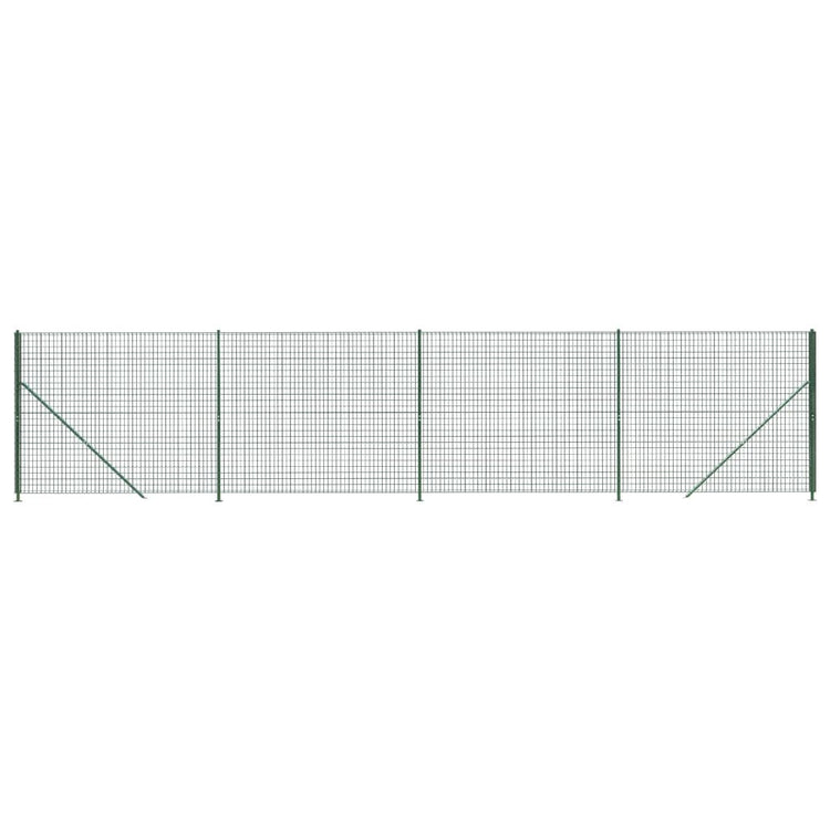 Vidaxl draadgaashek met flens 1,8x10 m groen