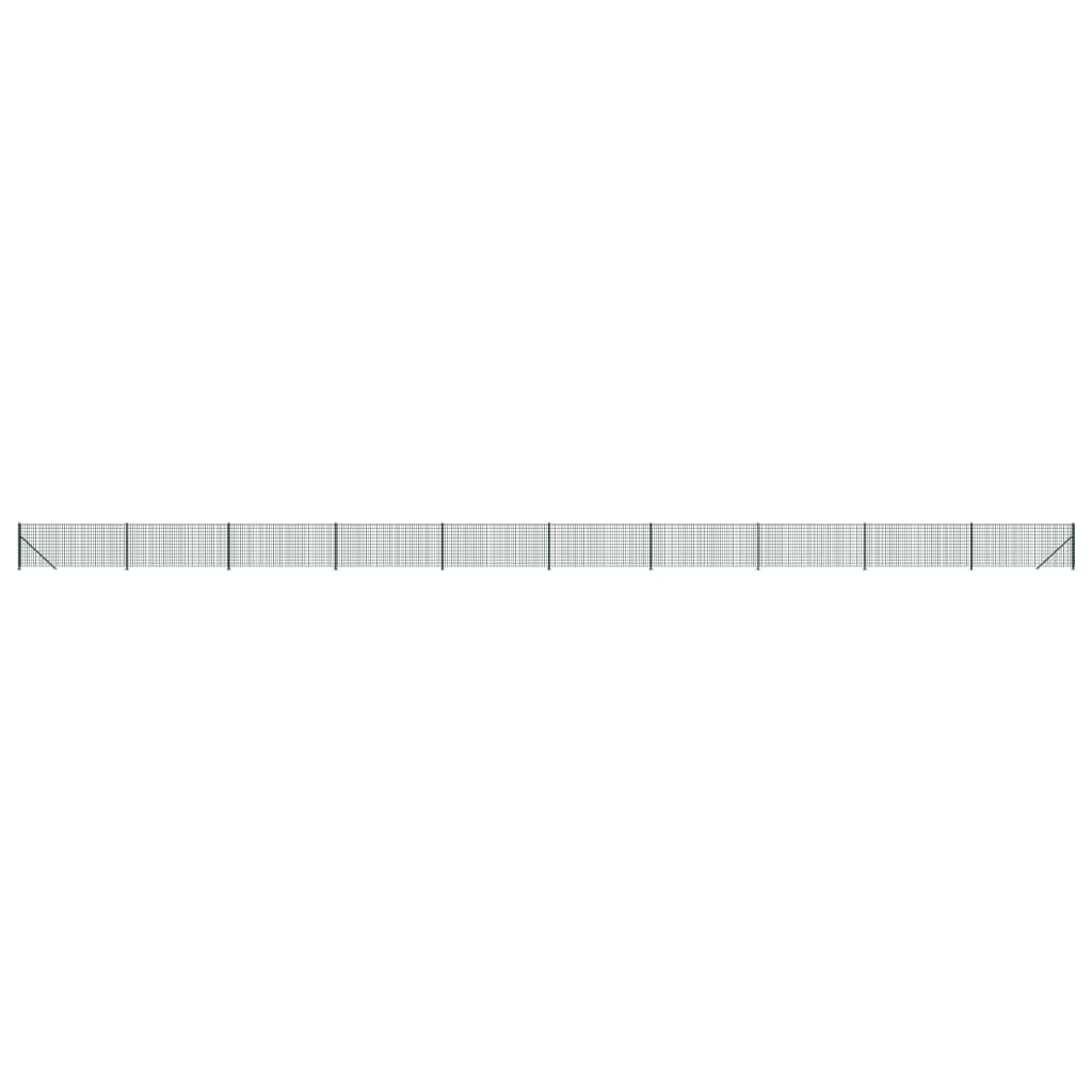 Vidaxl draadgaashek met flens 1,1x25 m groen