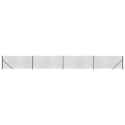 Vidaxl draadgaashek met flens 0,8x10 m groen