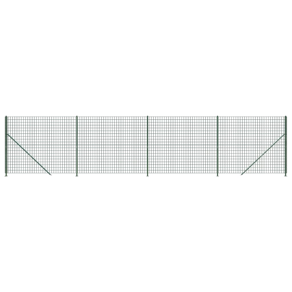 Vidaxl draadgaashek met flens 2,2x10 m groen
