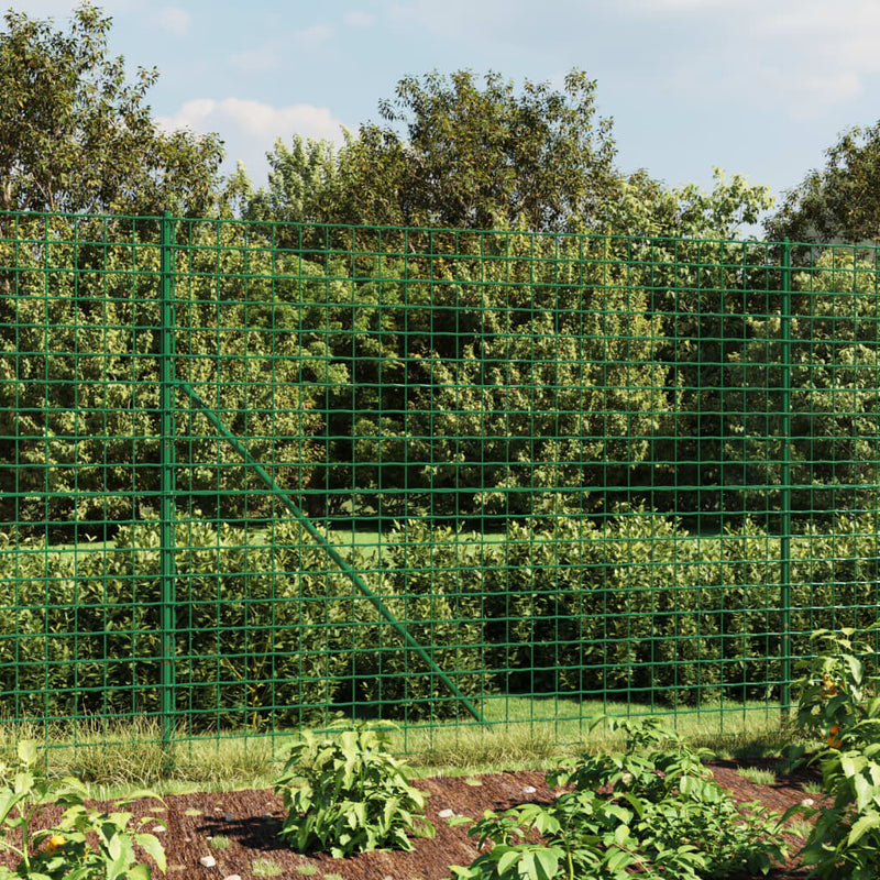 Vidaxl draadgaashek met flens 1,4x10 m groen
