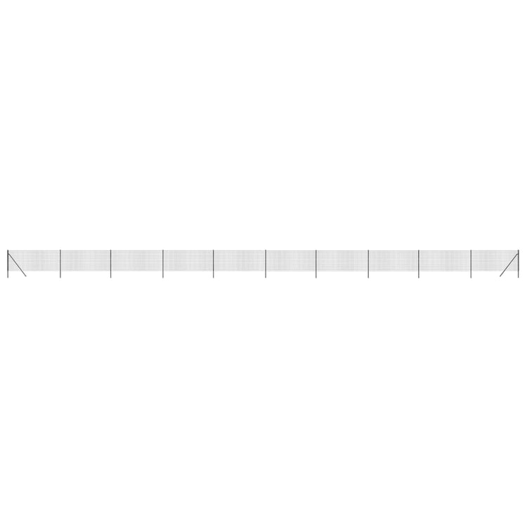 Vidaxl draadgaashek 0,8x25 m gegalvaniseerd staal antracietkleur