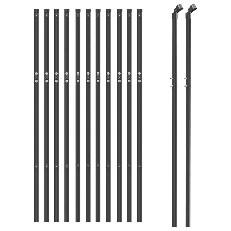 Vidaxl draadgaashek 0,8x25 m gegalvaniseerd staal antracietkleur