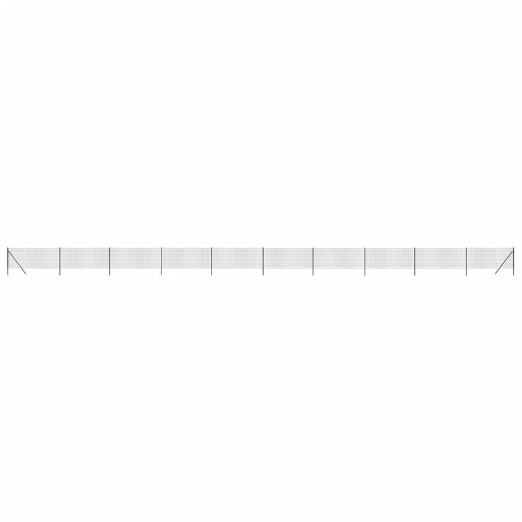 Vidaxl draadgaashek 1,1x25 m gegalvaniseerd staal antracietkleurig