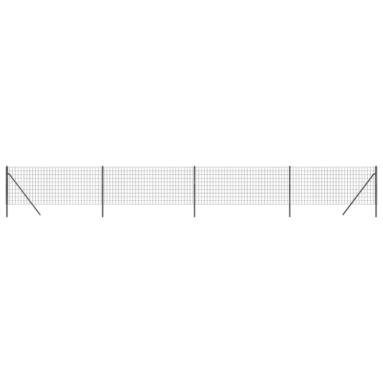 Vidaxl draadgaashek 0,8x10 m gegalvaniseerd staal antracietkleurig