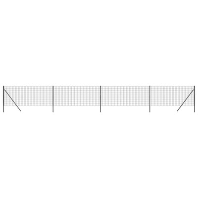 Vidaxl draadgaashek 1x10 m gegalvaniseerd staal antracietkleurig