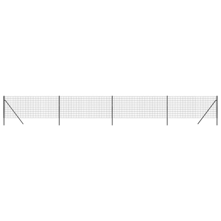 Vidaxl draadgaashek 1x10 m gegalvaniseerd staal antracietkleurig