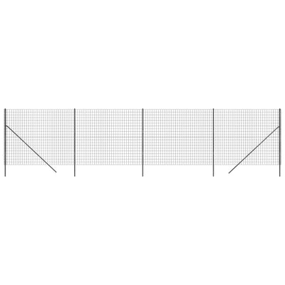 Vidaxl draadgaashek 1,6x10 m gegalvaniseerd staal antracietkleurig