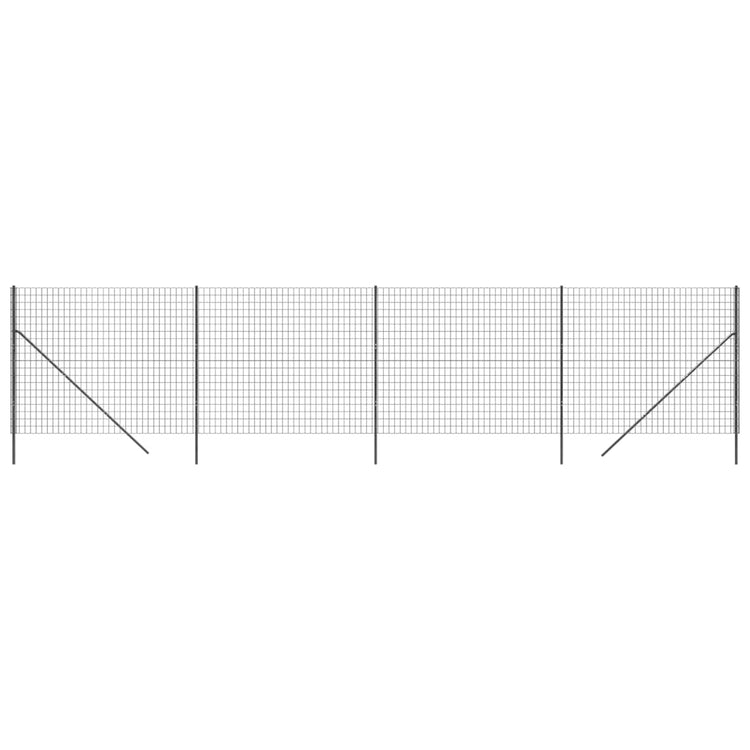 Vidaxl draadgaashek 1,6x10 m gegalvaniseerd staal antracietkleurig