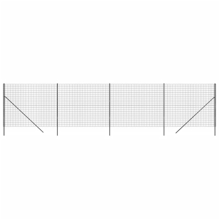 Vidaxl draadgaashek 1,8x10 m gegalvaniseerd staal antracietkleurig