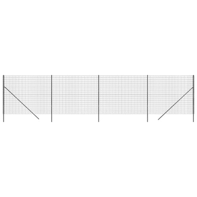 Vidaxl draadgaashek 2,2x10 m gegalvaniseerd staal antracietkleurig