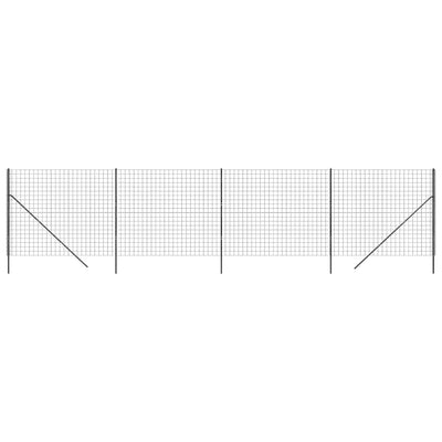 Vidaxl draadgaashek 1,6x10 m gegalvaniseerd staal antracietkleurig