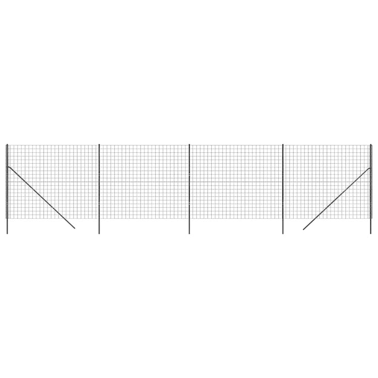 Vidaxl draadgaashek 1,8x10 m gegalvaniseerd staal antracietkleurig