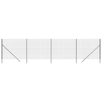 Vidaxl draadgaashek 2x10 m gegalvaniseerd staal antracietkleurig