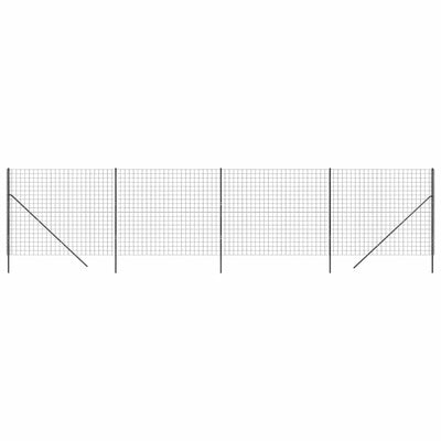 Vidaxl draadgaashek 2,2x10 m gegalvaniseerd staal antracietkleurig