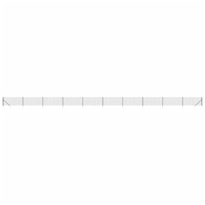 VidaXL Draadgaashek met grondankers 1,1x25 m antracietkleurig