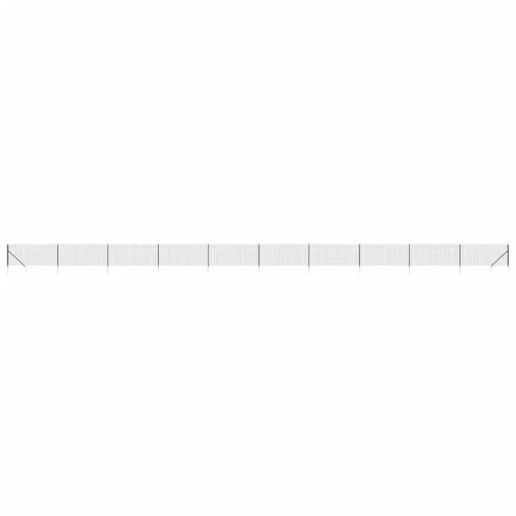 VidaXL Draadgaashek met grondankers 1,1x25 m antracietkleurig
