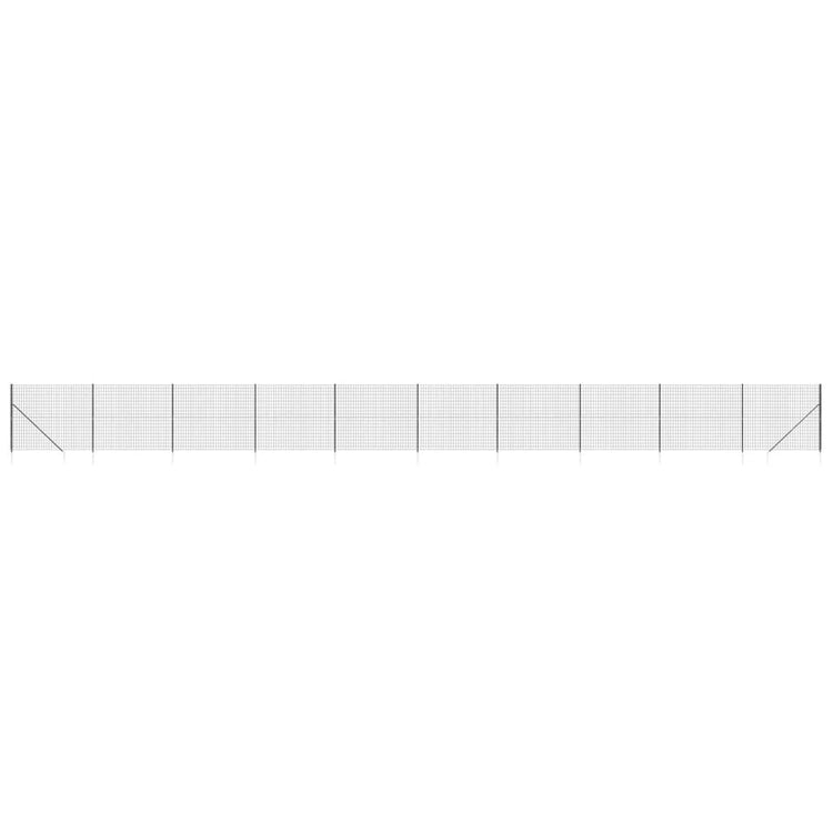 VidaXL Draadgaashek met grondankers 1,8x25 m antracietkleurig