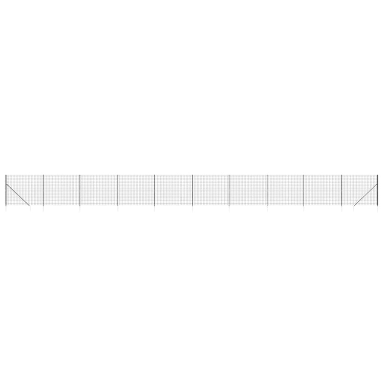 VidaXL Draadgaashek met grondankers 2,2x25 m antracietkleurig