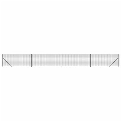 Vidaxl draadgaashek met flens 1x10 m antracietkleurig