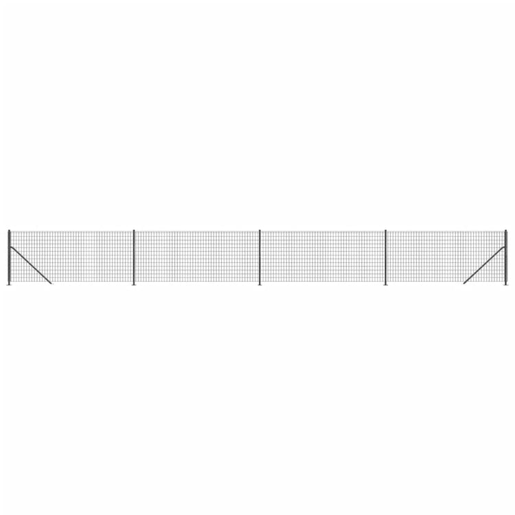 Vidaxl draadgaashek met flens 1x10 m antracietkleurig