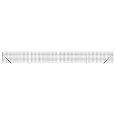 Vidaxl draadgaashek met flens 1,1x10 m antracietkleurig