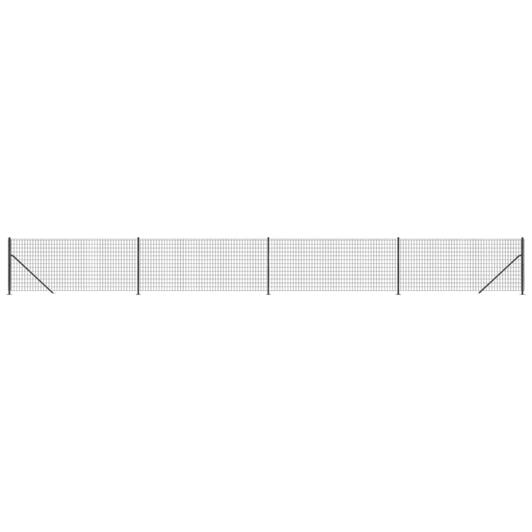 Vidaxl draadgaashek met flens 1,1x10 m antracietkleurig