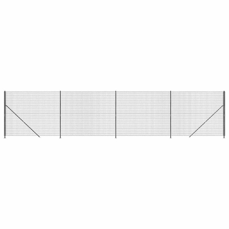 Vidaxl draadgaashek met flens 1,8x10 m antracietkleurig